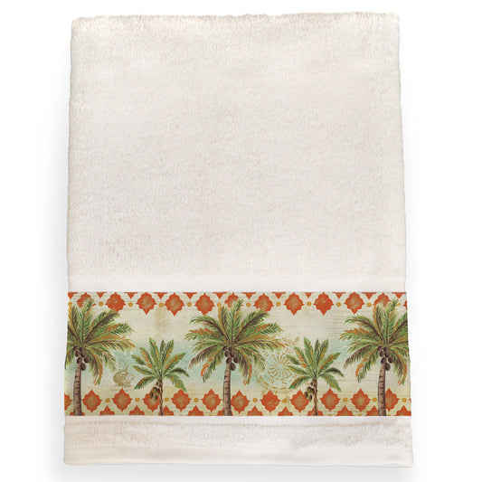 Palm Tile Bath Towel