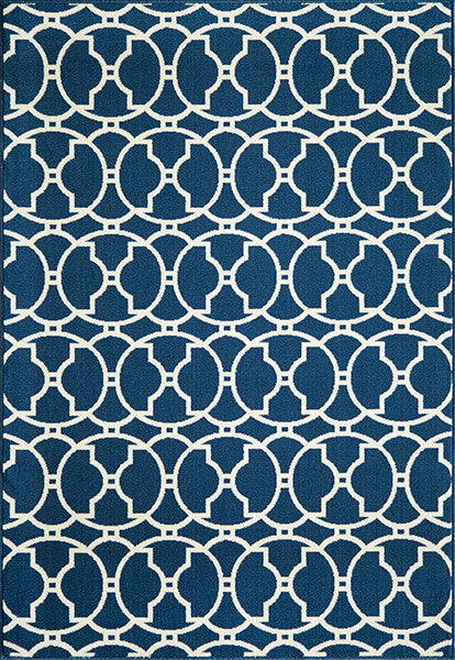 Baja Circlet Navy Rug - 9 x 13