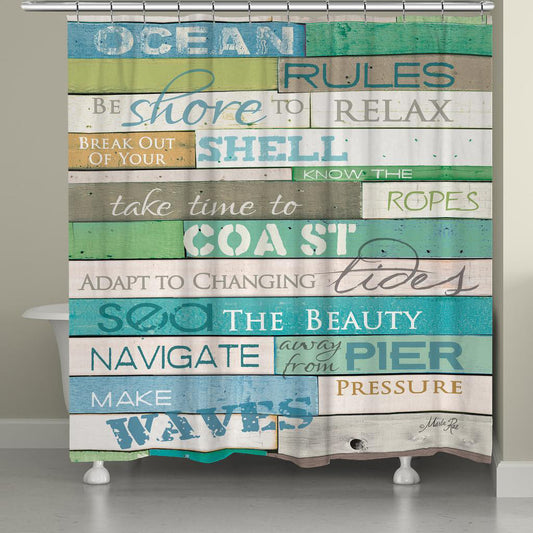 Sea Rules Shower Curtain