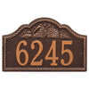 Rope and Shell Arch House Number Plaque - Antique Copper