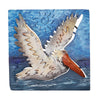 Mini Square Flying Pelican Metal Wall Art