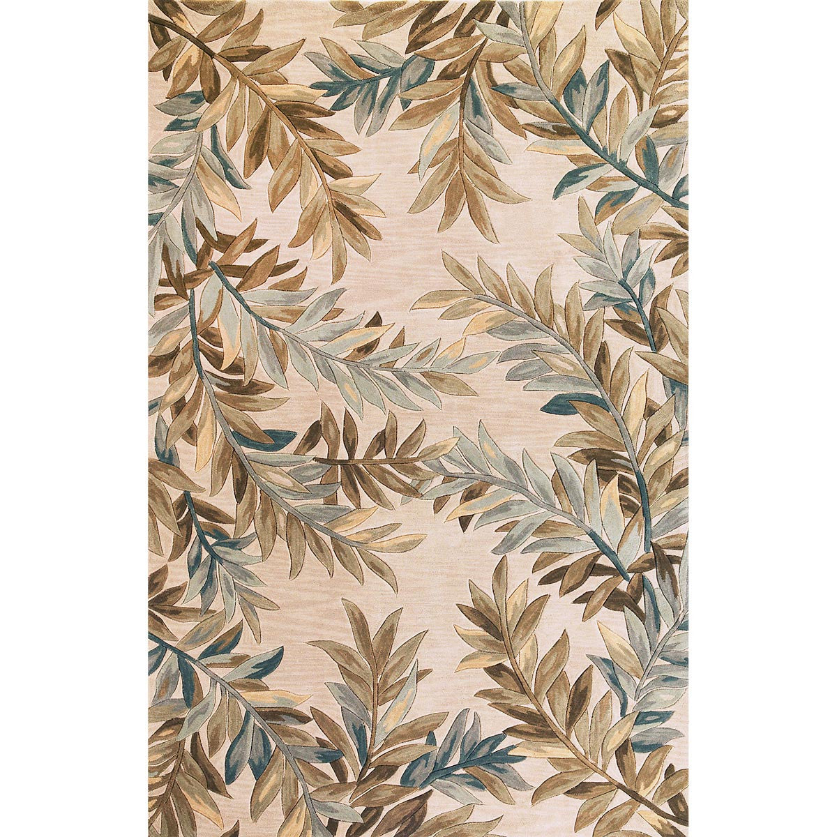 Sparta Ivory Tropical Branches Rug - 4 x 6