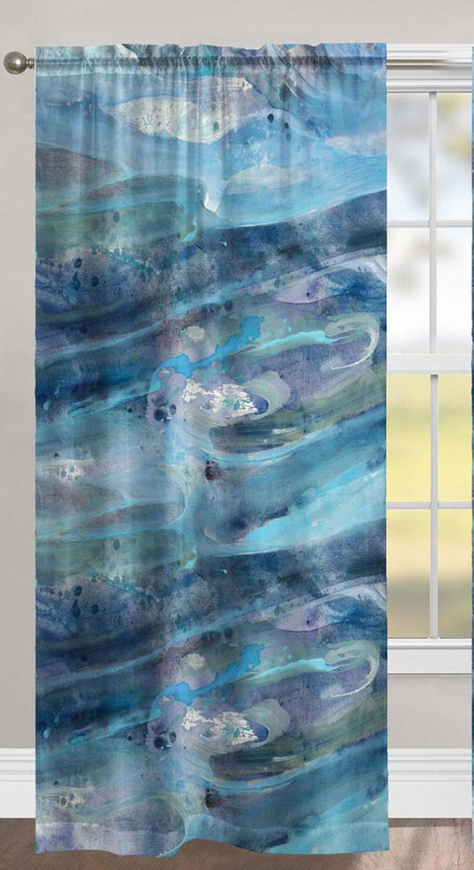 Swirling Waves Room Darkening Drape