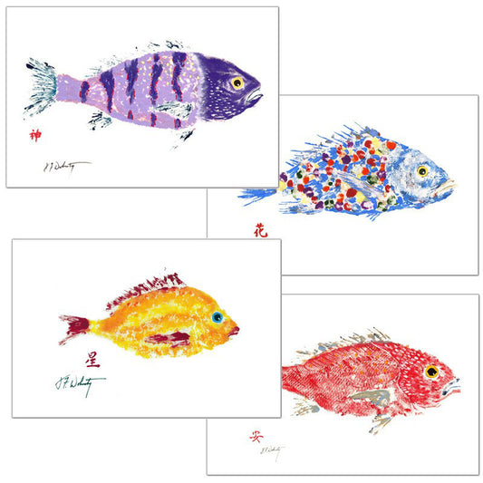 Sunrise Fish Placemats - Set of 4- SALE