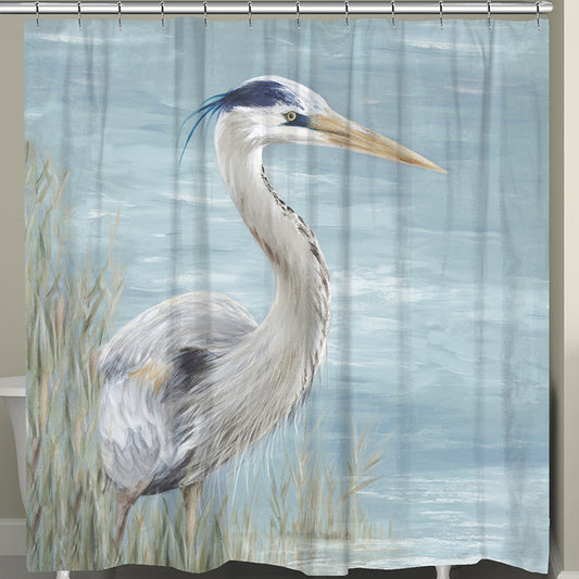 Heron By The Bay Shower Curtain