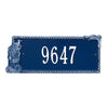 Seagull Rectangle House Number Plaque - Blue and White