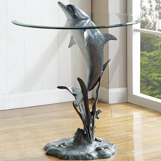 Jumping Dolphin End Table - OUT OF STOCK UNTIL 08/25/2026