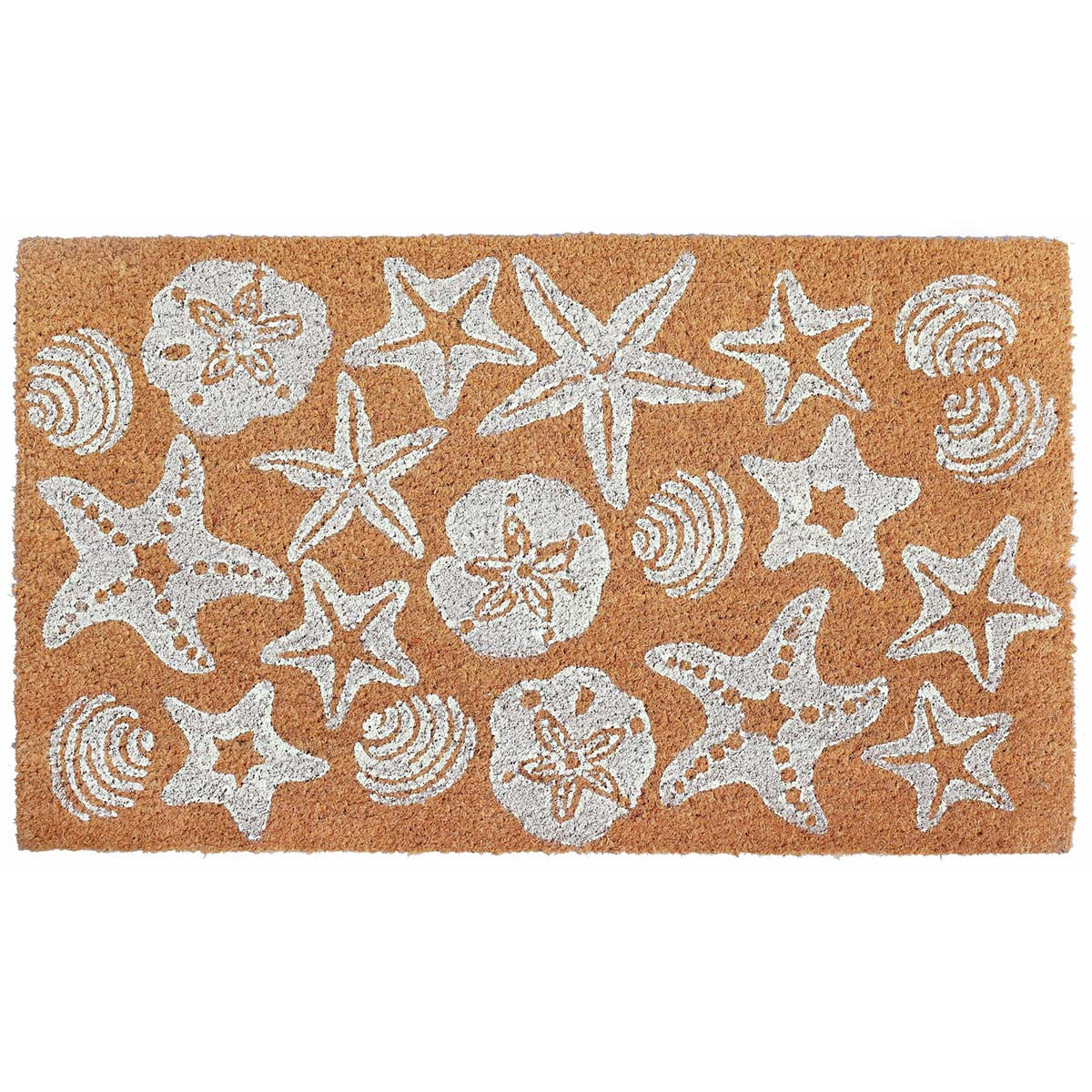 White Shells Coir Mat - 1 x 2