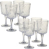 Clear Lattice Acrylic Goblets - Set of 8