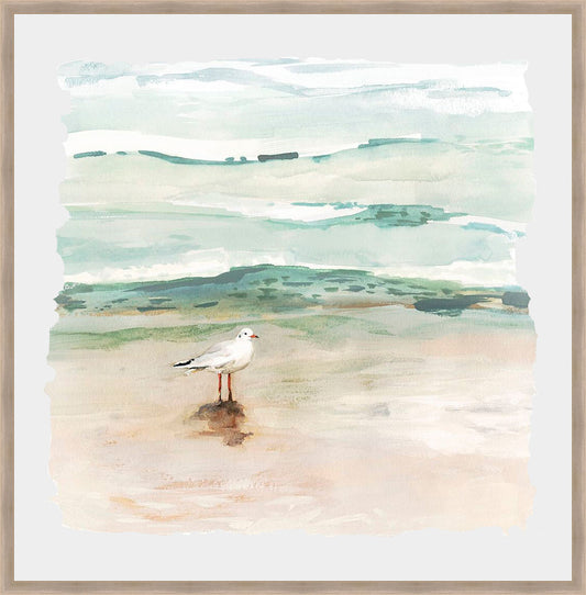 Sandy Seagull I Framed Wall Art