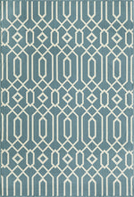 Baja Diamond Geo Blue Rug - 2 x 4