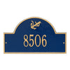 Anchor Arch House Number Plaque - Blue & Gold