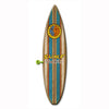 Stripes with Sun Surfboard Wood Personalized Sign - 12 x 44