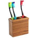 Teak Rectangular Toothbrush Holder - OUT OF STOCK UNTIL 09/30/2026