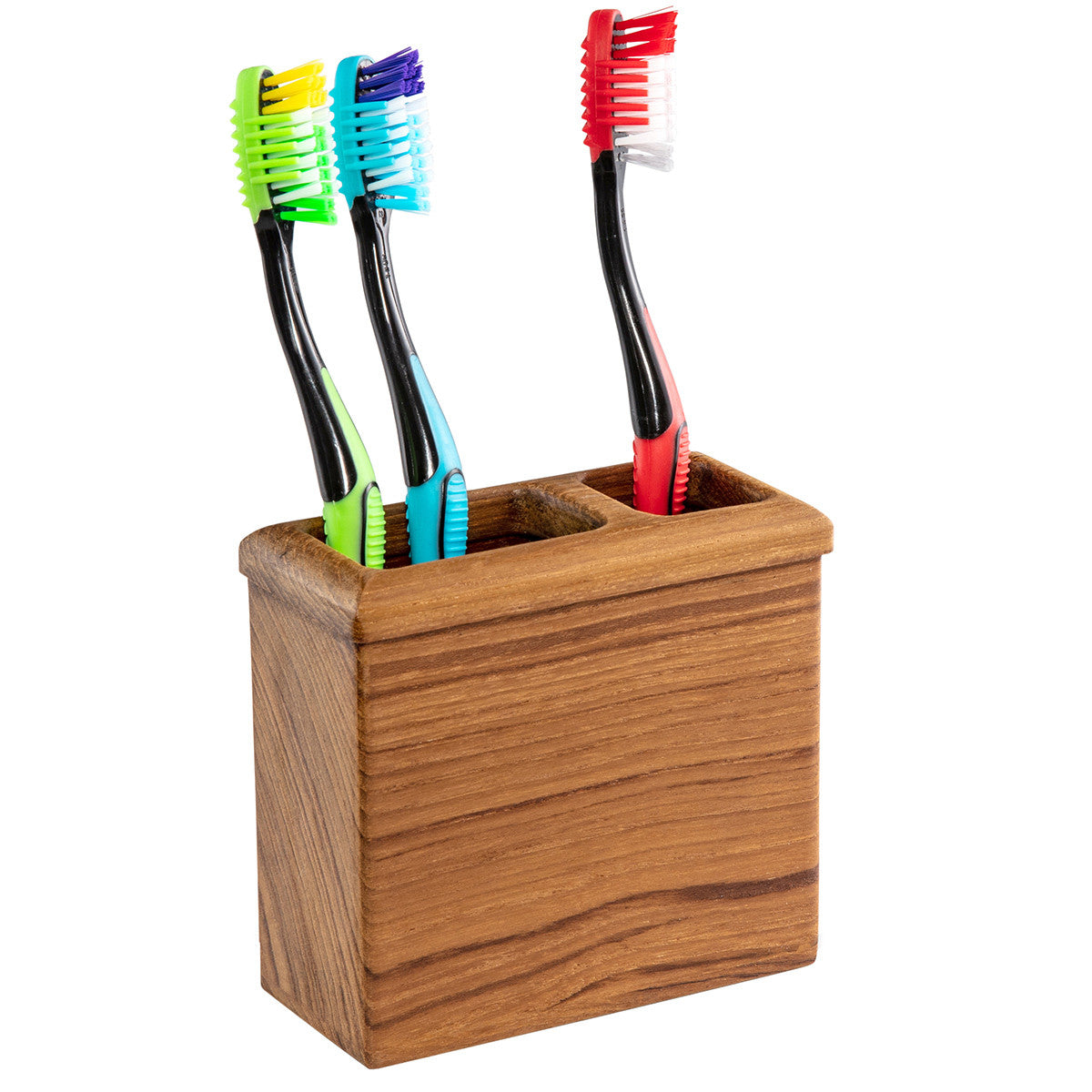 Teak Rectangular Toothbrush Holder - OUT OF STOCK UNTIL 09/30/2026