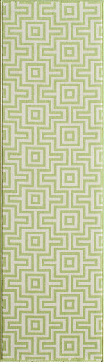 Baja Green Fret Rug - 2 x 8
