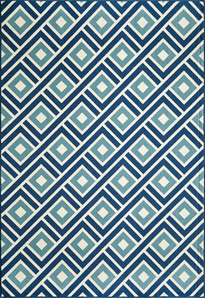 Baja Turkish Tile Blue Rug - 2 x 4