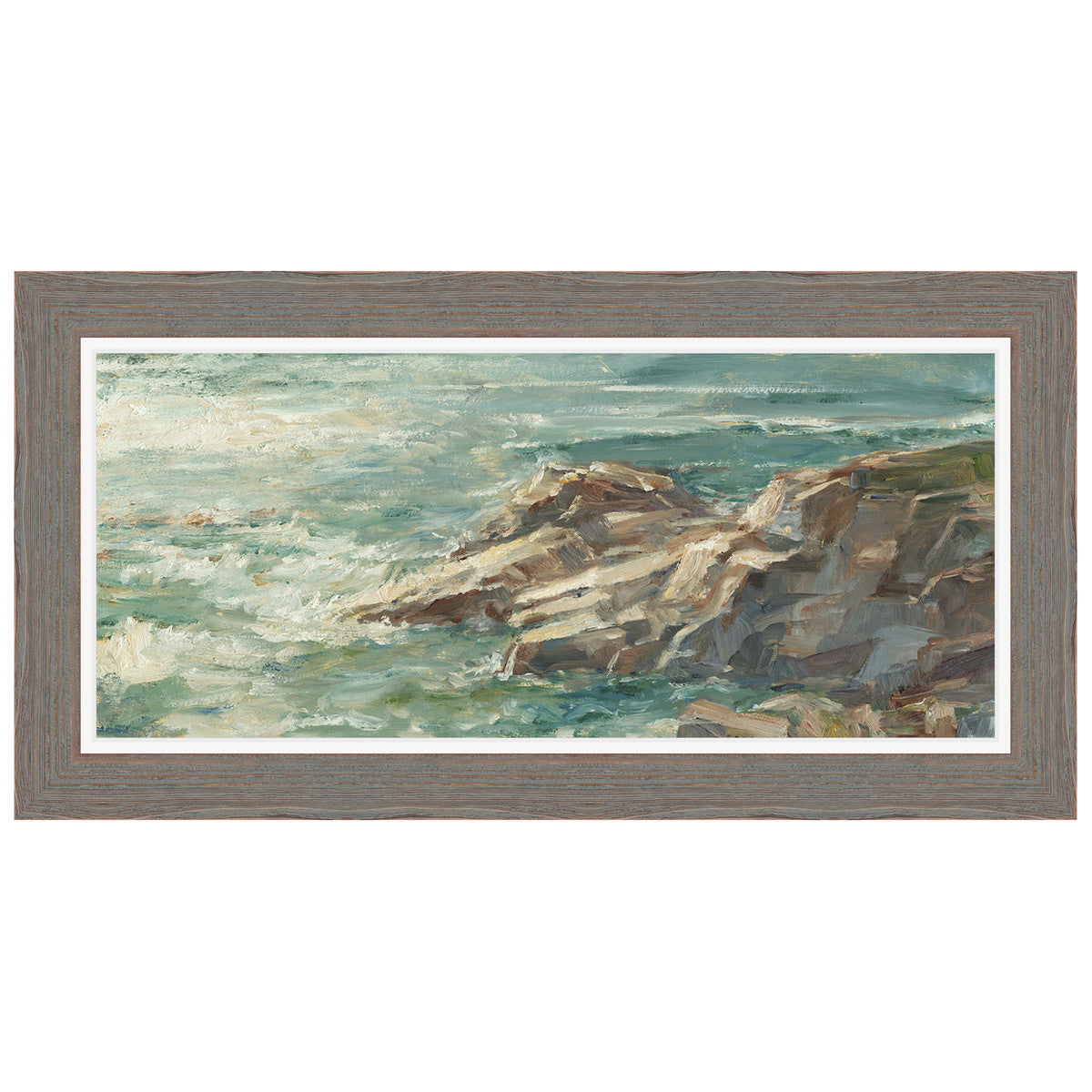 Impasto Ocean View IV Framed Print