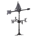 Black Sailboat Accent Weathervane - 30 Inch