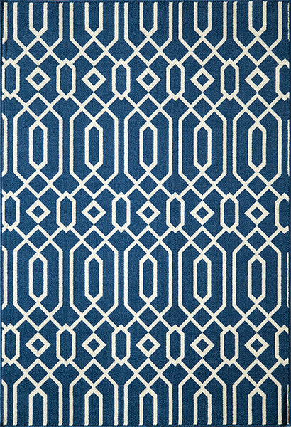 Baja Diamond Geo Navy Rug - 7 x 10