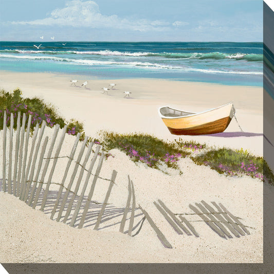 Ocean View Fence Outdoor Canvas Art