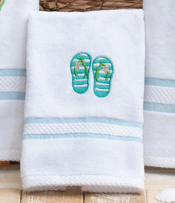 Beach Day Flip Flop Fingertip Towel