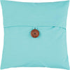 Aqua Button Feather Down Pillow