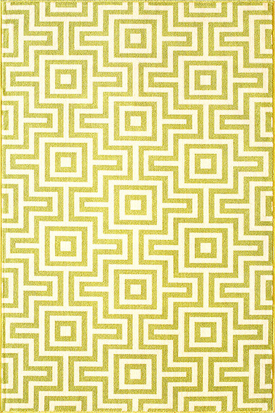 Baja Green Fret Rug - 4 x 6