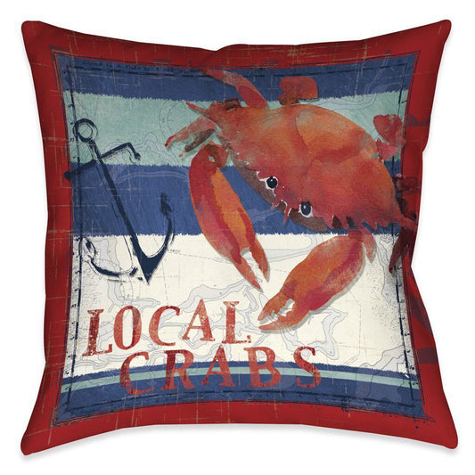 Sea Crab 18 x18 Outdoor Pillow