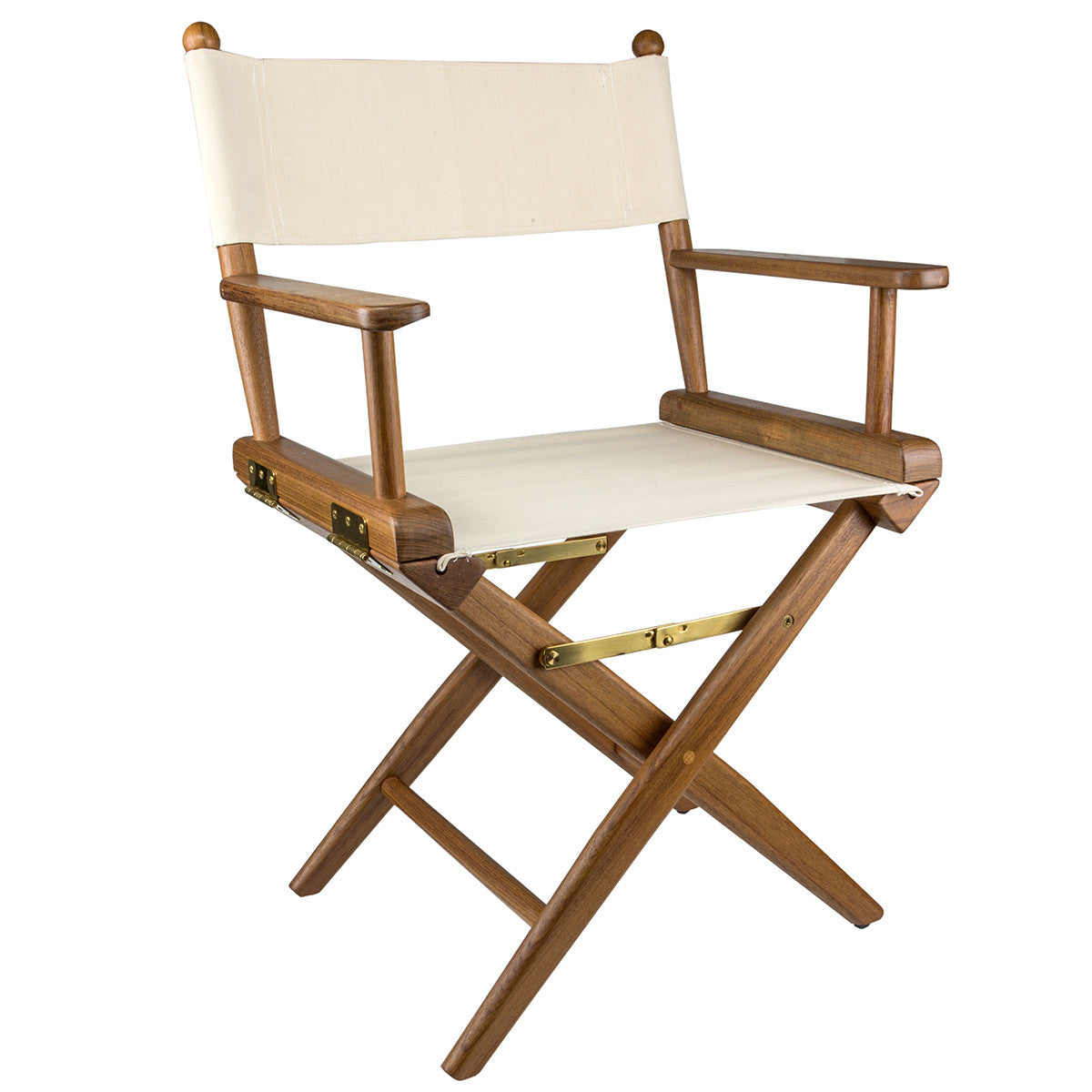 Teak Director's Chair with Natural Seat Covers