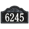 Rope and Shell Arch House Number Plaque - Black & White