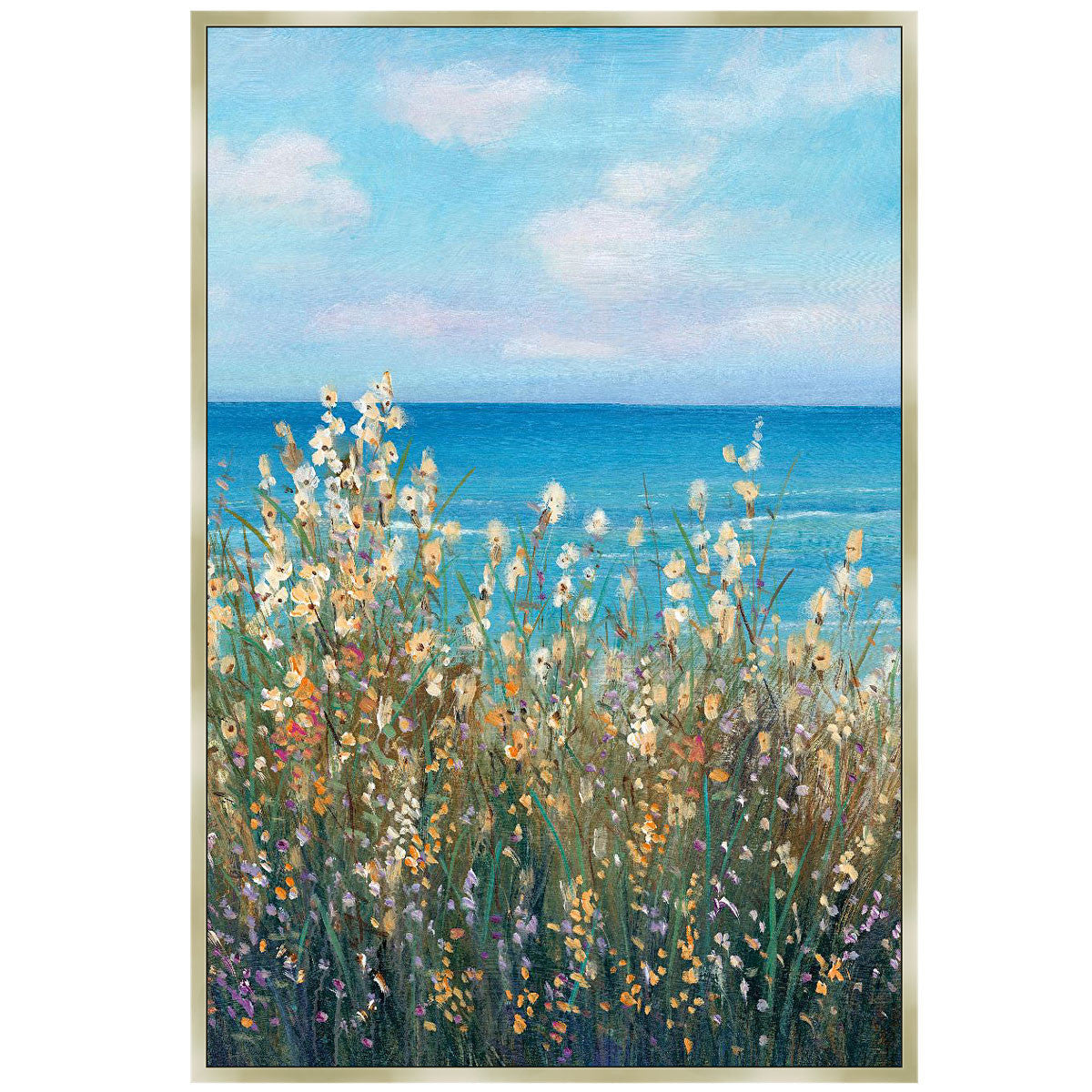 Coastal Wildflowers II Canvas Art | Bella Coastal Decor
