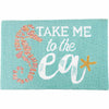 Seahorse Sea Hooked Rug