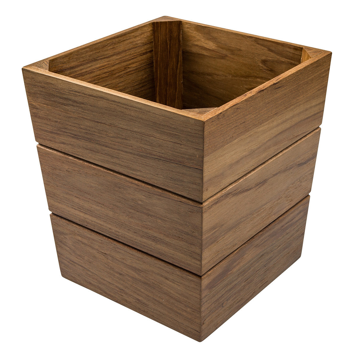 Large Teak Waste Basket