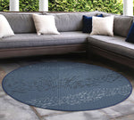 Cabo Fish Navy Indoor/Outdoor Rug - 8 Ft. Round