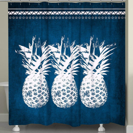 Alabaster Pineapples Shower Curtain