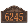 Rope and Shell Arch House Number Plaque - Oil Rub Bronze