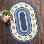 Shell & Starfish Braided Rug - 4 x 6