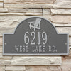 Pewter Silver Personalized Adirondack Arch Plaque