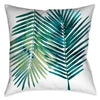 Pacific Palms Teal Outdoor Pillow