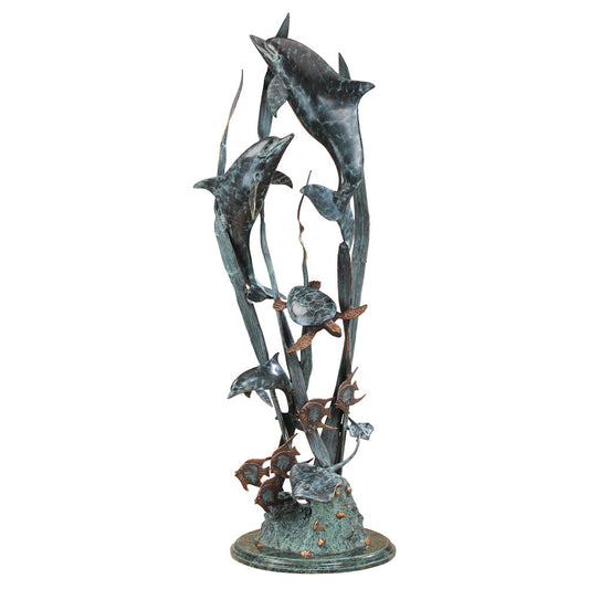 Dolphin Seaworld Seascape Statue