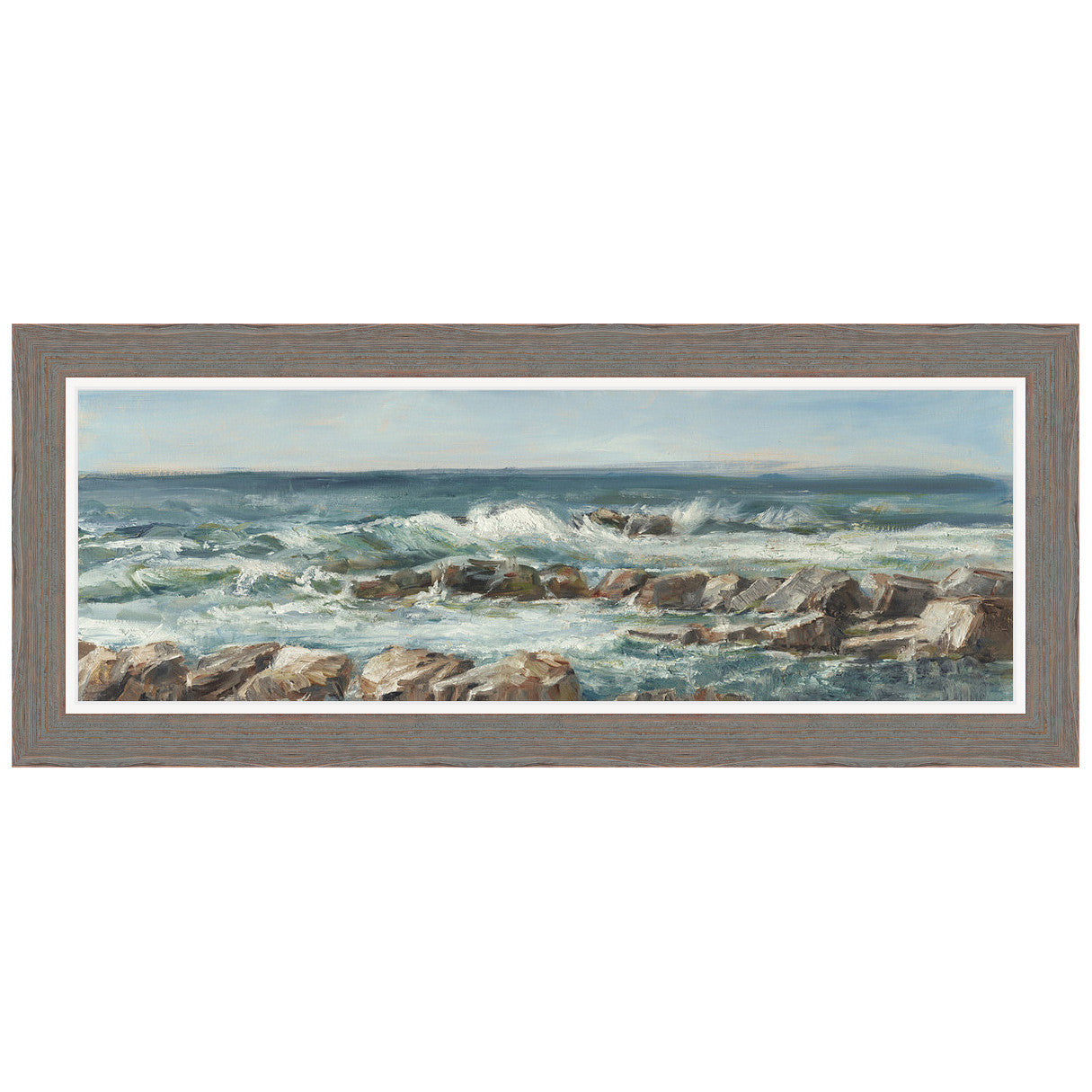 Impasto Ocean View V Framed Print