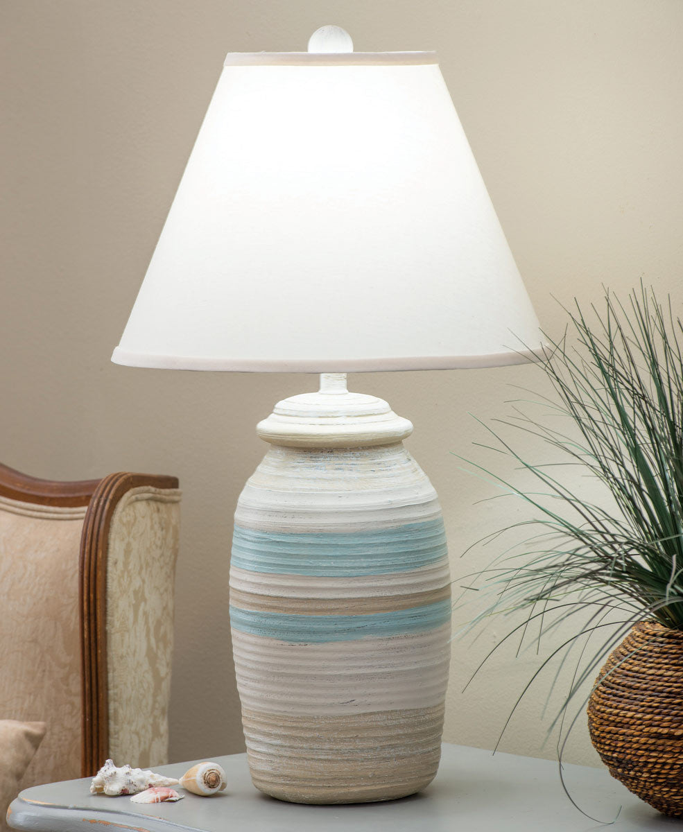 Ocean Spa Small Ribbed Pot Table Lamp