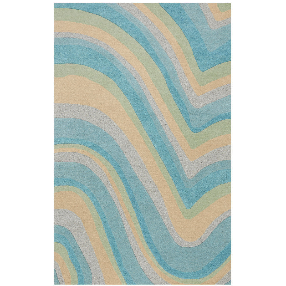 Currents Blue Rug - 3 x 5