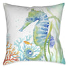 Swimming Seahorse 18 x 18 Indoor Pillow