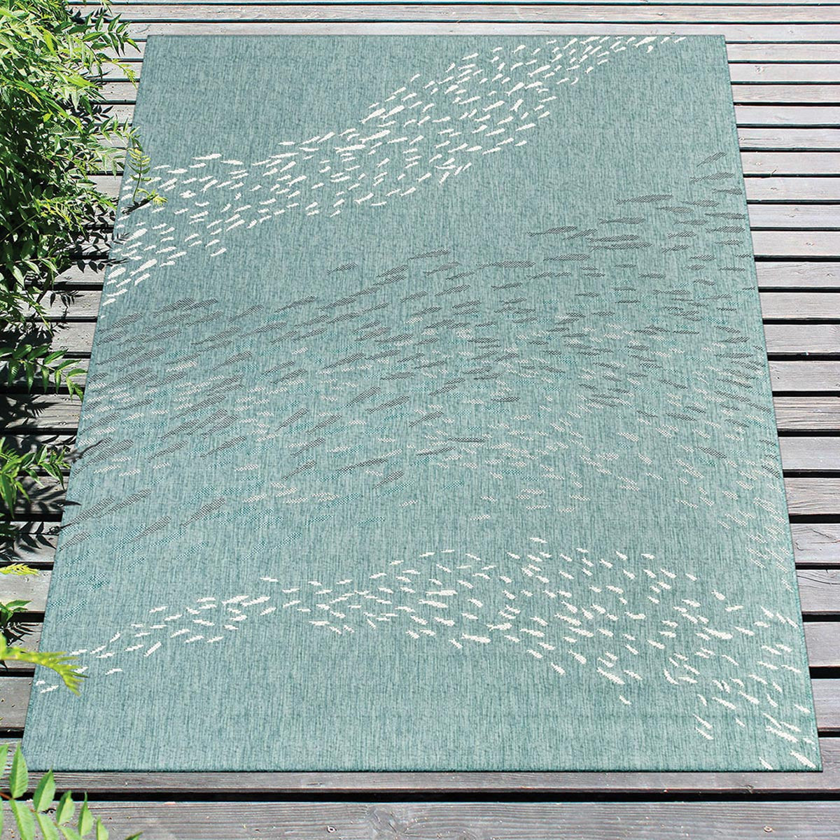 Cabo Fish Aqua Indoor/Outdoor Rug - 7 x 9