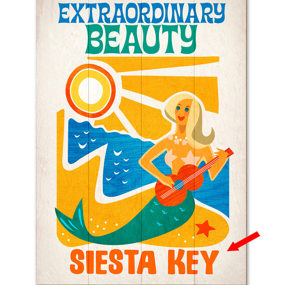 Maris Mermaid Blonde Personalized Sign