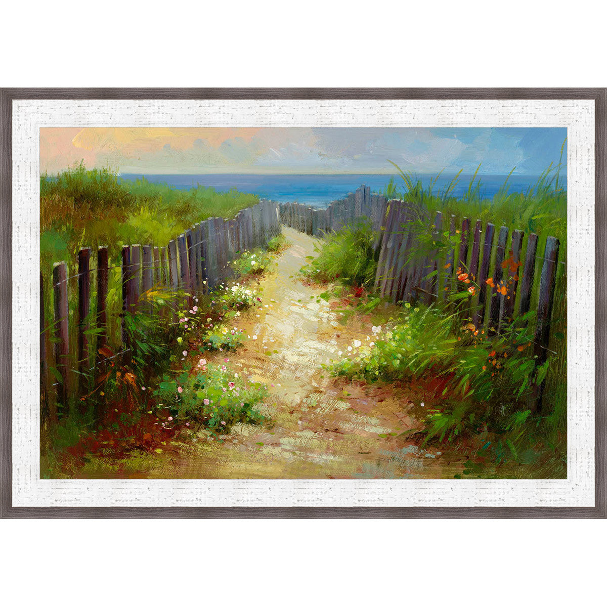 Sandy Beach Stroll Framed Wall Art