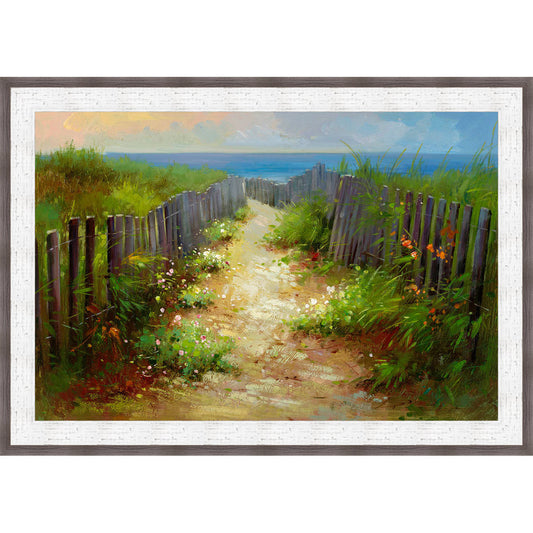 Sandy Beach Stroll Framed Wall Art