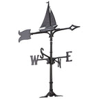 Black Sailboat Weathervane - 30 Inch